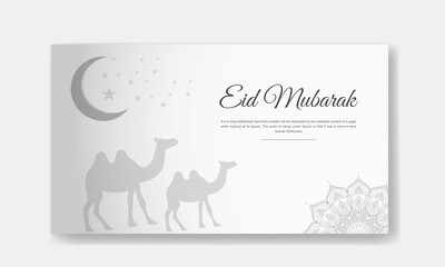 Eid al adha Mubarak new style Islamic mosque banner design