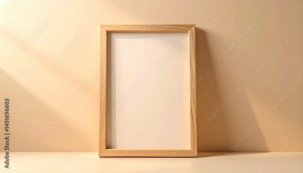 Aufkleber creative blank frame displaying art minimalist office space digital image bright environment close-u