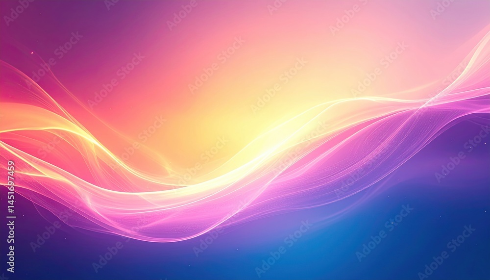 Poster dynamic light waves dance across the horizon abstract art digital creation visual serenity vibrant c