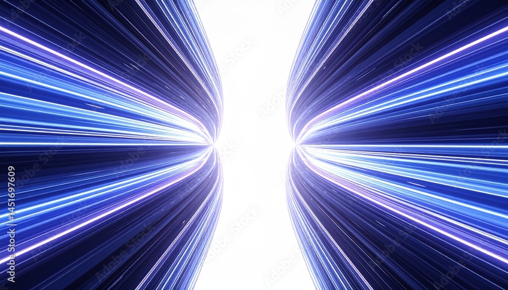 Poster dynamic light tunnel experience digital space visual art futuristic environment abstract perspective