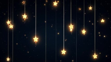 Decorative shooting stars garland in metallic gold and silver colors for festive holiday decoration - Powered by Adobe