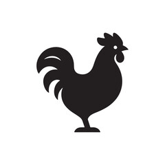 chicken vector silhouette clip art logo illustration