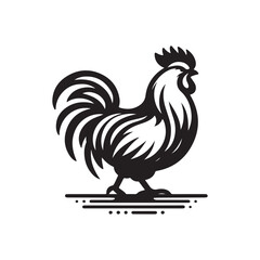 chicken vector silhouette clip art logo illustration