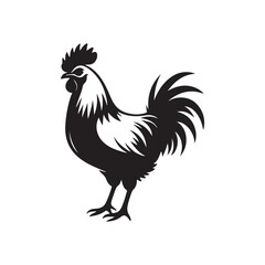 chicken vector silhouette clip art logo illustration