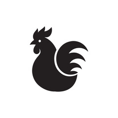 chicken vector silhouette clip art logo illustration