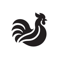 chicken vector silhouette clip art logo illustration