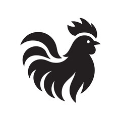 Obraz premium chicken vector silhouette clip art logo illustration