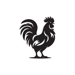 chicken vector silhouette clip art logo illustration
