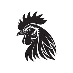 Fototapeta premium chicken vector silhouette clip art logo illustration