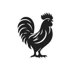chicken vector silhouette clip art logo illustration