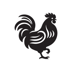 chicken vector silhouette clip art logo illustration