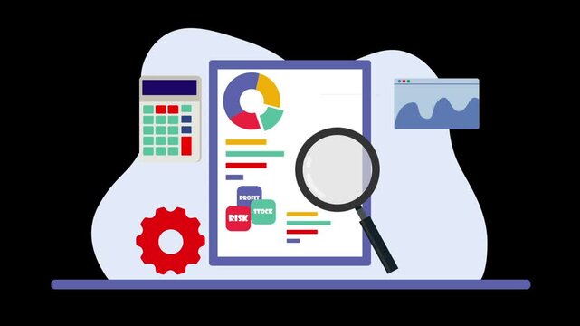 File And Data Audit Animated Illustration