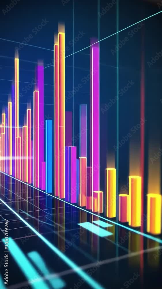Poster abstract data visualization graphic