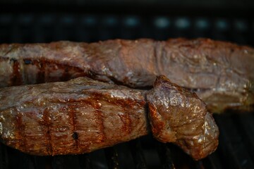 High resolution color image of a perfectly cooked/ grilled beef fillet steak- Israel