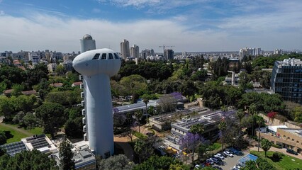 High resolution aerial drone image of Weizmann Institute Electron Accelerator- Rehovot Israel