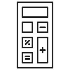 Outline Calculator Icon