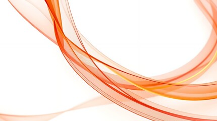 Soft flowing red and orange curves on white background create warm abstract design