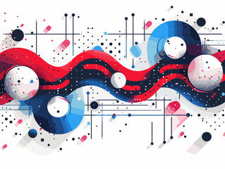 Dynamic abstract composition of neural connections – technological vector illustration for innovative digital projects