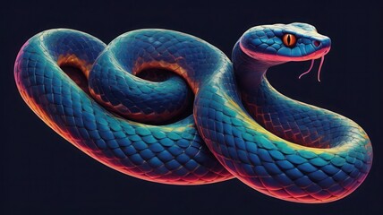 Obraz premium Photon Serpent Twisting Through Spacetime