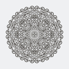 Mandala flat background design template