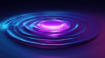 Abstract liquid ripple, vibrant neon colors