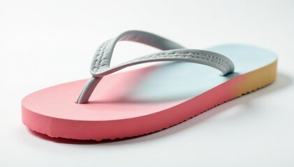 Close-up of a single, isolated flip-flop on pure white, style, single, close-up