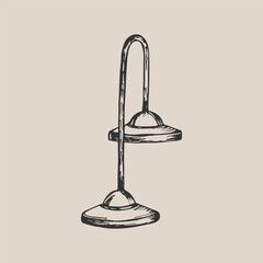 Tingsha, musical instrument drawing illustration. Small cymbals, traditional Tibetan instrument sketch engraving style vector. Hand drawn line art clipart