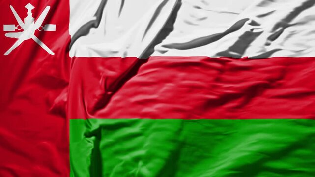 oman waving flag &ndash; realistic cloth animation
