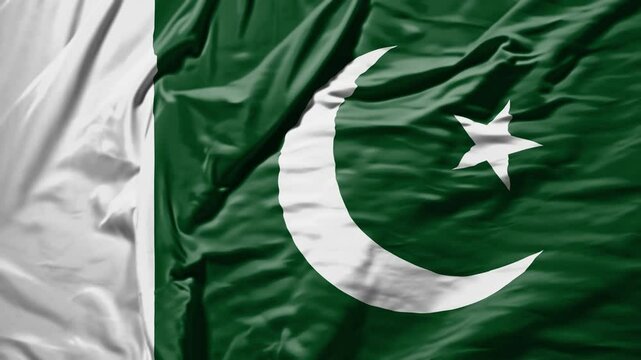 pakistan waving flag &ndash; realistic cloth animation