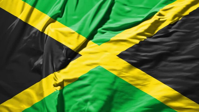 jamaica waving flag &ndash; realistic cloth animation