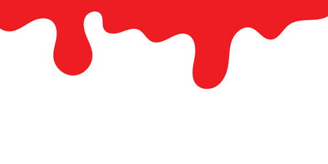 Red Liquid Dripping Effect on a Clean White Background
