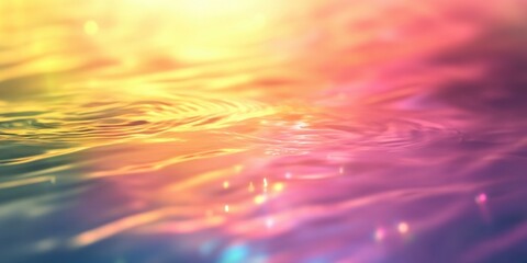 Fototapeta premium Sunset Reflection Water Ripples Calm Serene