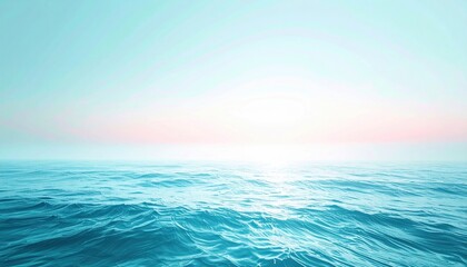 Calm ocean waves at sunrise coastal serenity photography tranquil environment wide angle view natural beauty