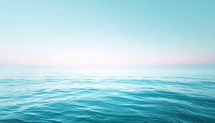 Obraz premium Calm ocean waves serene seaside nature photography tranquil environment wide-angle view peaceful concept