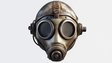 Rusty, futuristic gas mask, detailed