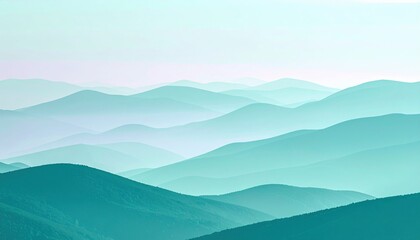 Calm waves of nature mountain landscape digital art serene environment panoramic view tranquility concept