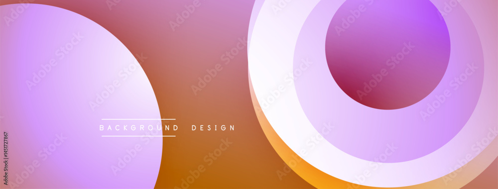 Aufkleber Abstract gradient shapes, purple, orange hues. Modern design elements create dynamic visual flow. Minimalist composition.