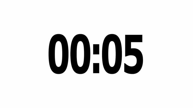 10-Second Countdown - Smooth Timer Animation  ten seconds countdown on white background 4k HD