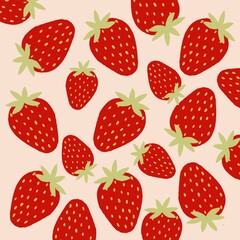 seamless pattern with strawberries