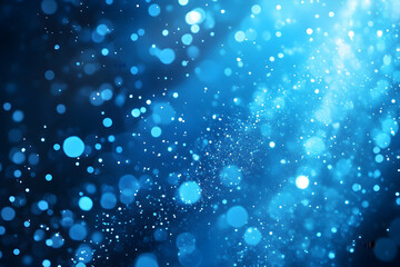 Stunning Blue Abstract Background with Glowing Particles