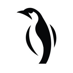 penguin logo vector icon illustration design  