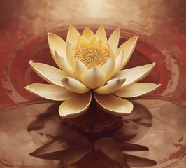 vector illustration of lotus flower