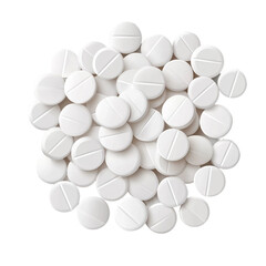 Medical round pills. Cut out on transparen.
