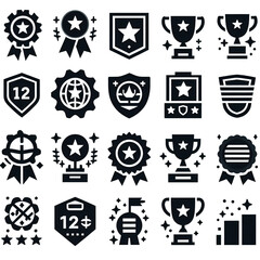 Collection of Trophy, Awards, and Recognition Icons