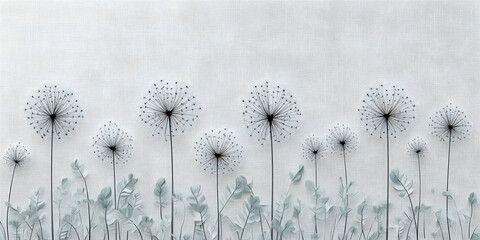 Elegant Dandelion Illustration Wallpaper Background