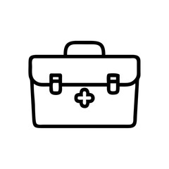 Obraz premium Icon of a doctorchest / first aid kit