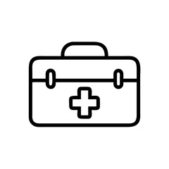 Obraz premium Icon of a doctorchest / first aid kit
