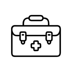 Obraz premium Icon of a doctorchest / first aid kit