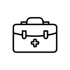 Obraz premium Icon of a doctorchest / first aid kit