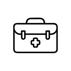 Obraz premium Icon of a doctorchest / first aid kit
